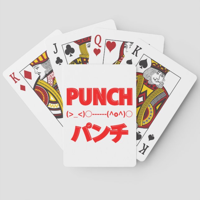 Jeu De Cartes Émoticônes de punch japonais (dos)