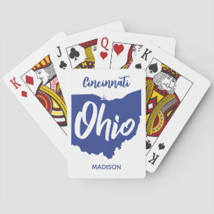 Jeu De Cartes Emplacement personnalisé & nom Ohio