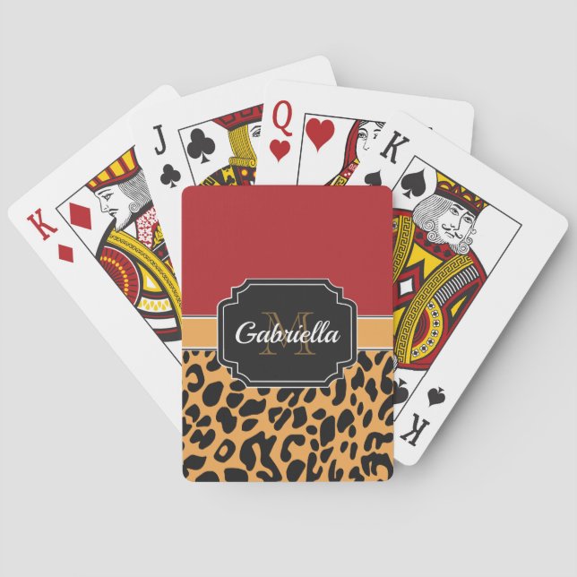 Jeu De Cartes Empreinte de léopard (dos)