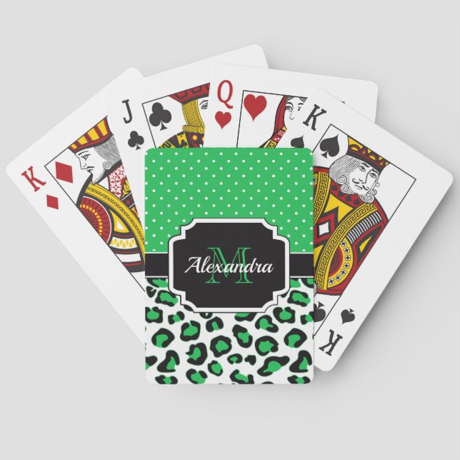 Jeu De Cartes Empreinte de léopard mignon (dos)