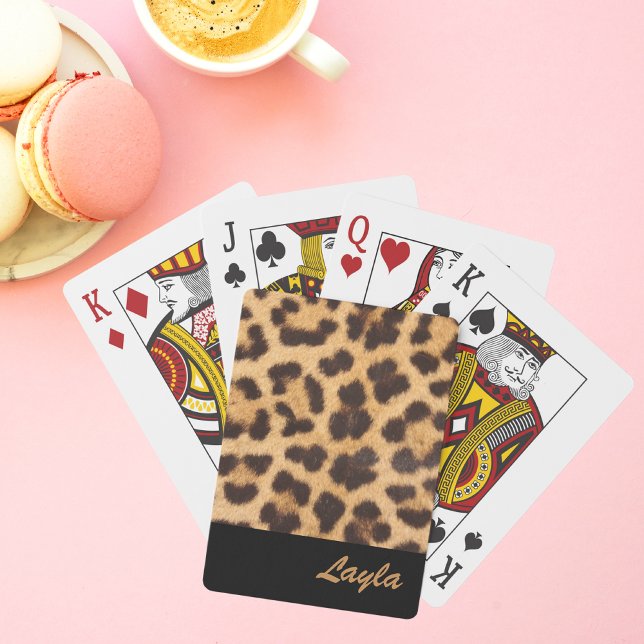 Jeu De Cartes Empreinte de léopard personnalisé (Créateur téléchargé)