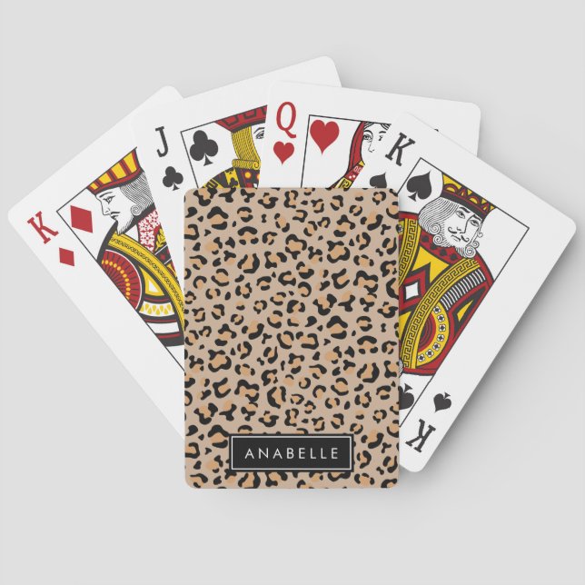 Jeu De Cartes Empreinte de léopard, Spots, Leopard Brown, Votre  (dos)