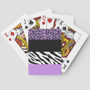 Jeu De Cartes Empreinte de léopard, Zebra Print, Poster de anima