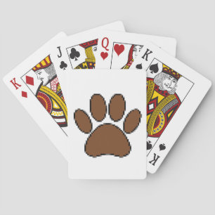 Jeu De Cartes Empreinte de patte de chien Pixel