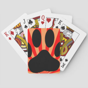 Jeu De Cartes Empreinte de patte de chien radiant