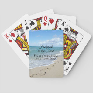 Jeu De Cartes Empreintes de pas dans le chrétien inspiré de
