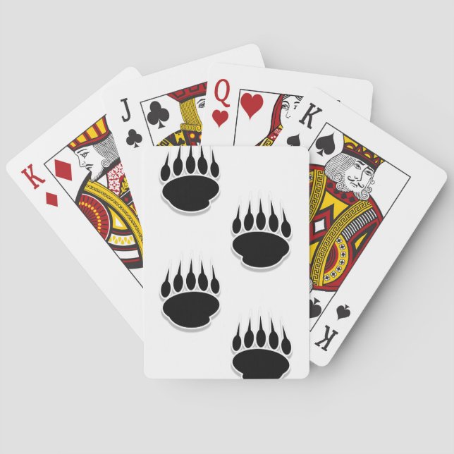 Jeu De Cartes Empreintes de pattes de l'ours noir (dos)