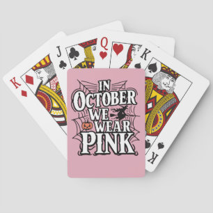 Jeu De Cartes En Octobre Nous Portons Une Sorcière D'Halloween R