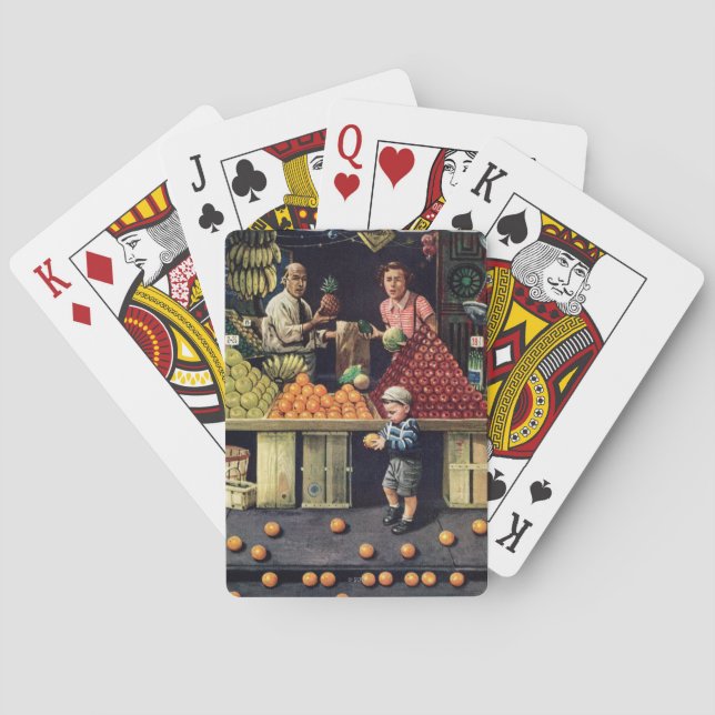 Jeu De Cartes Enfant en bas âge et oranges (dos)