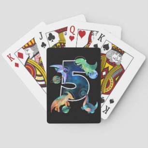 Jeu De Cartes Enfants Astronaut Espace Dinosaures 5e anniversair