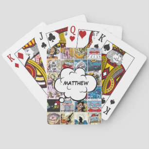Jeu De Cartes Enfants Caractère Cool coloré Face Nom du collage