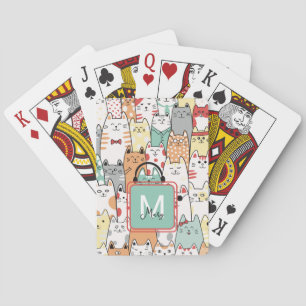 Jeu De Cartes Enfants Soeur Anniversaire Chat Kitties Nom Monogr