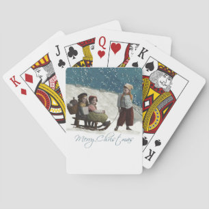 Jeu De Cartes Enfants vintages Dormir Noël hiver