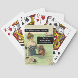 Jeu De Cartes Ennuis avec la belle-mère drôle de natation