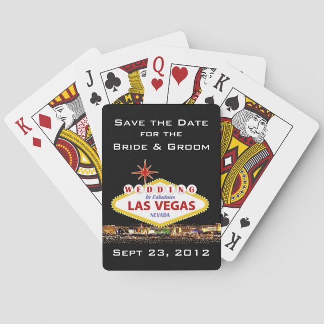 Jeu De Cartes Enregistrer la date Las Vegas Poker Cartes (dos)