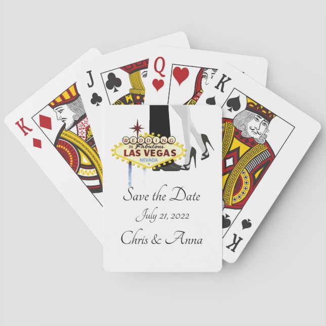 Jeu De Cartes Enregistrer la date Las Vegas Wedding Cards Faire- (dos)