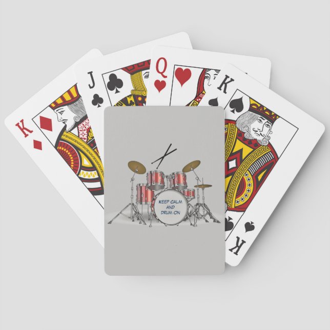 Jeu De Cartes Ensemble de tambours illustrés (dos)