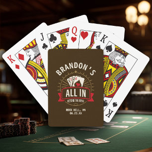 Jeu De Cartes Enterrement de vie de garçon Brun Personnalisé Pok