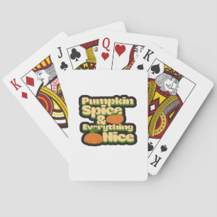 Jeu De Cartes Épice citrouille Et Tout Nice - Drôle Mignonne Pum