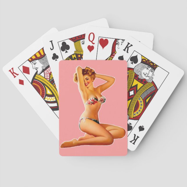 Jeu De Cartes Épingler la fille (dos)