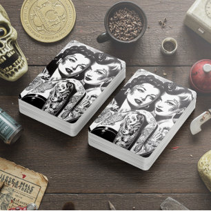 Jeu De Cartes Épinglettes tatouées vintage