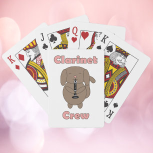 Jeu De Cartes Équipage de clarinette mignon Chien marron de dess