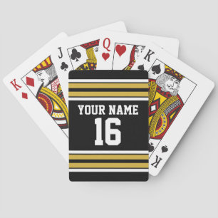 Jeu De Cartes Équipe cycliste Black with Gold White Stripes
