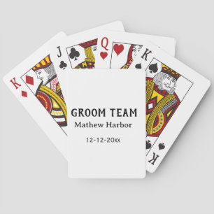 Jeu De Cartes Équipe du marié garçon d'honneur nom date enterrem