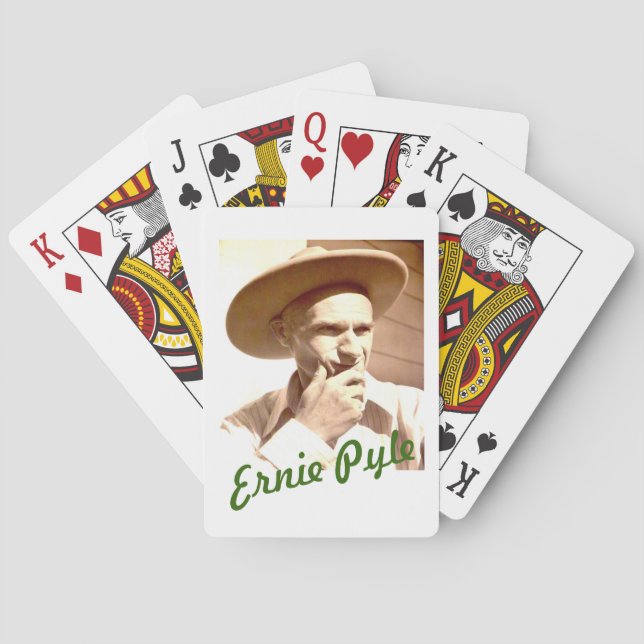 JEU DE CARTES ERNIE PYLE JOUER CARDS CASQUETTE (dos)