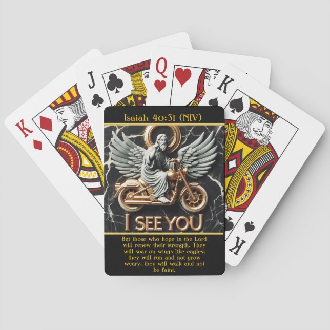 Jeu De Cartes Esaïe 40:31 Jésus marche fort (dos)