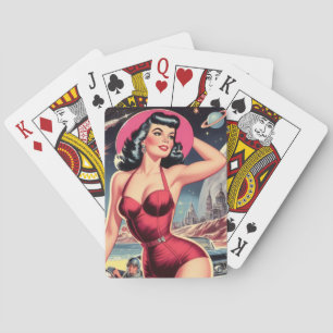 Jeu De Cartes Espace Sci-fi Pin-up