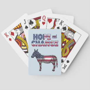 Jeu De Cartes Espérons et changeons les cartes d'âne démocratiqu