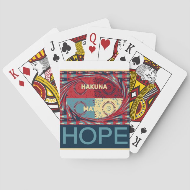 Jeu De Cartes Espoir Pacifique : Un Design Calme Hakuna Matata (dos)