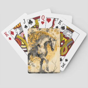 Jeu De Cartes Esprit Botanique Vintage Cheval Blanc Fleurs Vigne