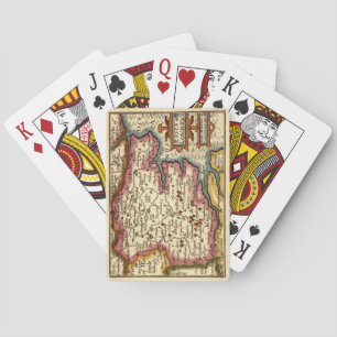 Jeu De Cartes Essex Comté Angleterre Ancien Atlas Antiquaire Car