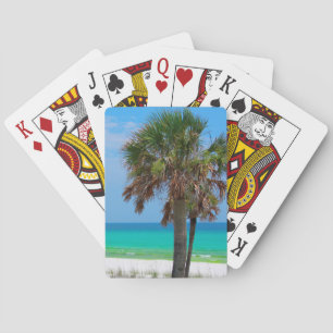 Jeu De Cartes États-Unis, Floride. Palmiers sur la côte d'émerau