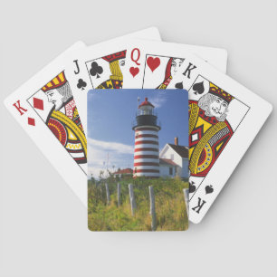 Jeu De Cartes États-Unis, Maine, Lubec. Phare de West Quoddy Hea