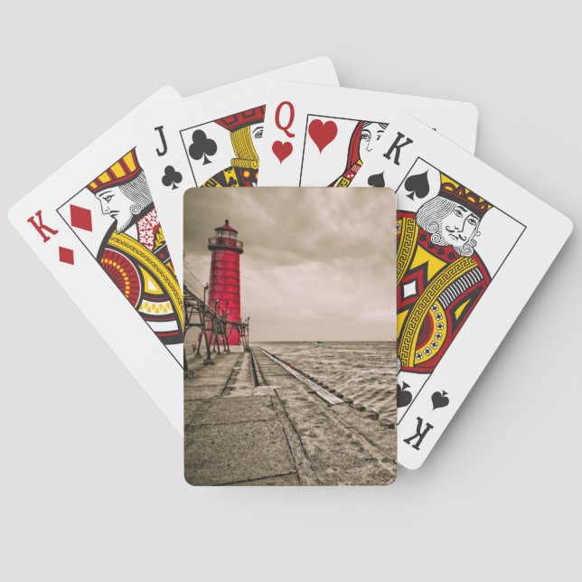 Jeu De Cartes États-Unis, Michigan, phare de Grand Haven (dos)
