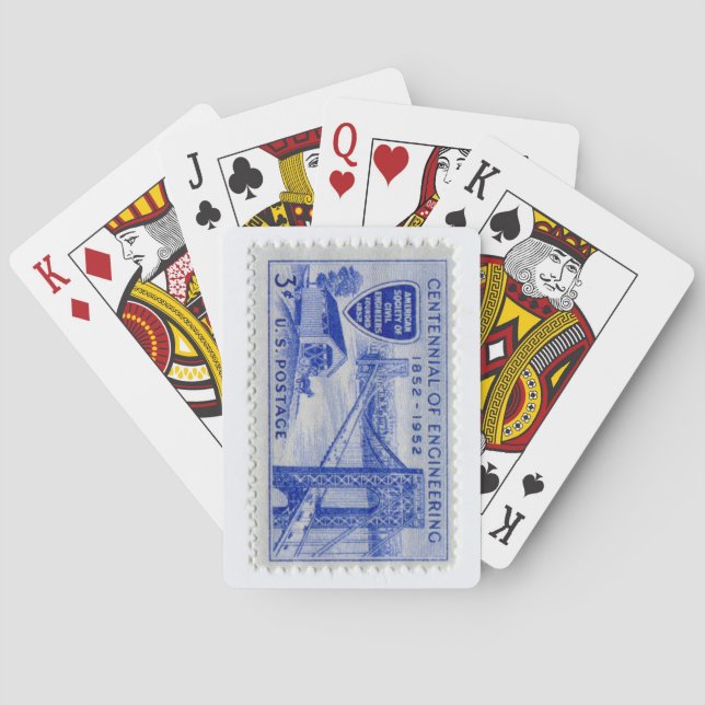 Jeu De Cartes États-Unis Postage Stamp Deck of Playing Cards (dos)