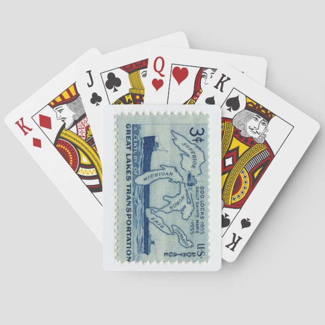 Jeu De Cartes États-Unis Postage Stamp Deck of Playing Cards (dos)