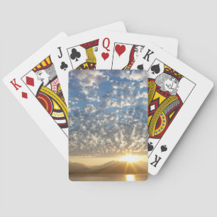 Jeu De Cartes États-Unis, Washington, Seabeck. Coucher de soleil