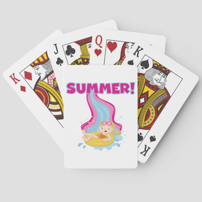 Jeu De Cartes Été blond de fille (dos)