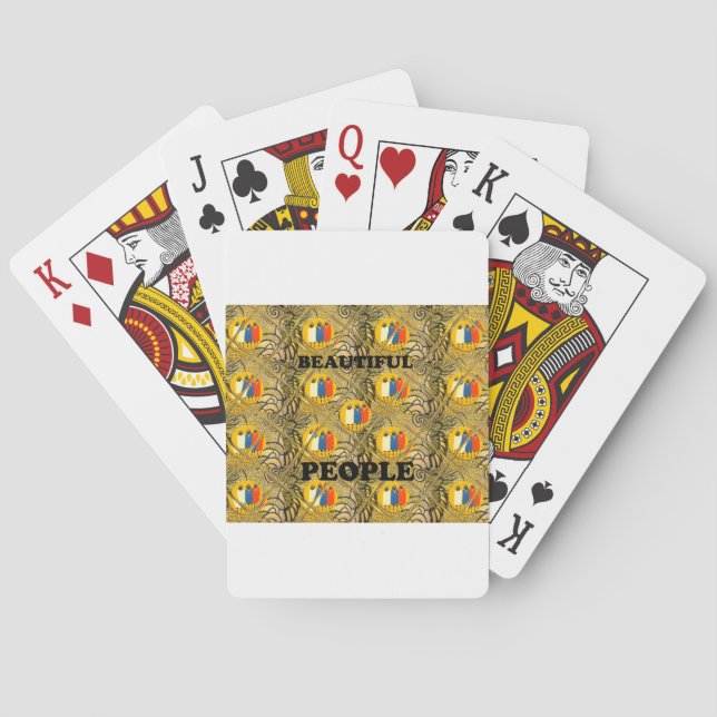 Jeu De Cartes Ethnic African Art Design Imprimer : Beautiful Peo (dos)