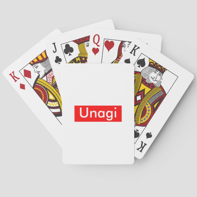 Jeu De Cartes Étiquette Unagi (dos)