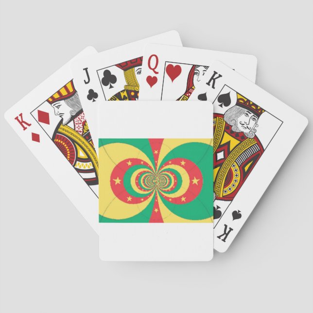 Jeu De Cartes étoile à cinq branches République du Cameroun (dos)