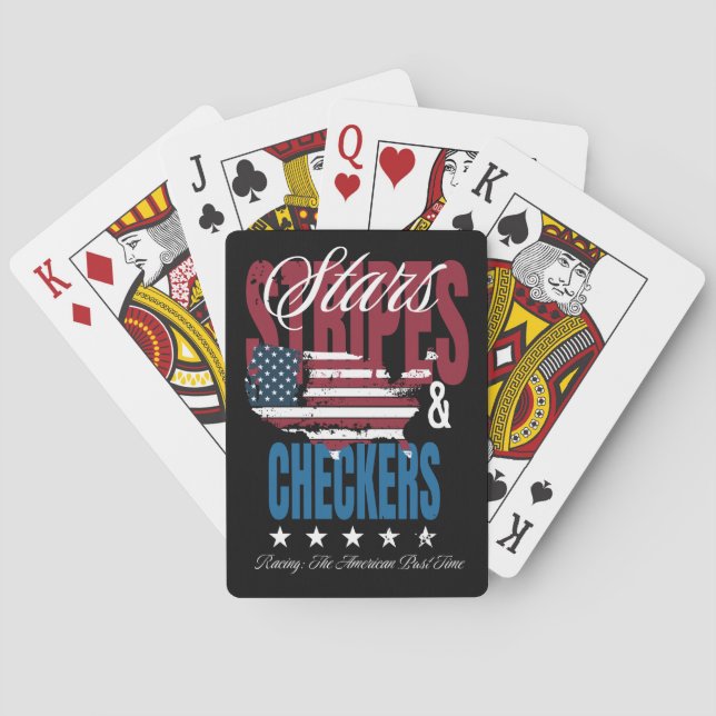 Jeu De Cartes Étoiles, bandes & Checkers Jouer des cartes (dos)