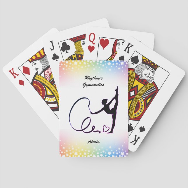 Jeu De Cartes Étoiles de ruban pour gymnastique rythmique (dos)
