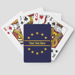 Jeu De Cartes ÉTOILES D'OR PERSONNALISÉES Jouant aux cartes