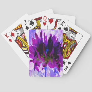 Jeu De Cartes Étonnant violet et noir cactus Dahlia