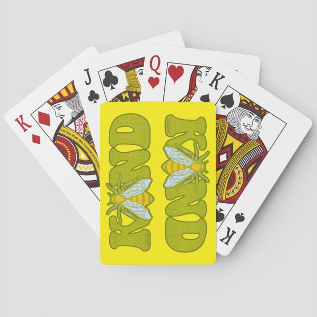 Jeu De Cartes ÊTRE GENTIL inspirateur abeille motivationnelle (dos)